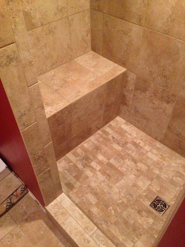 Shower with Seat Tiled
