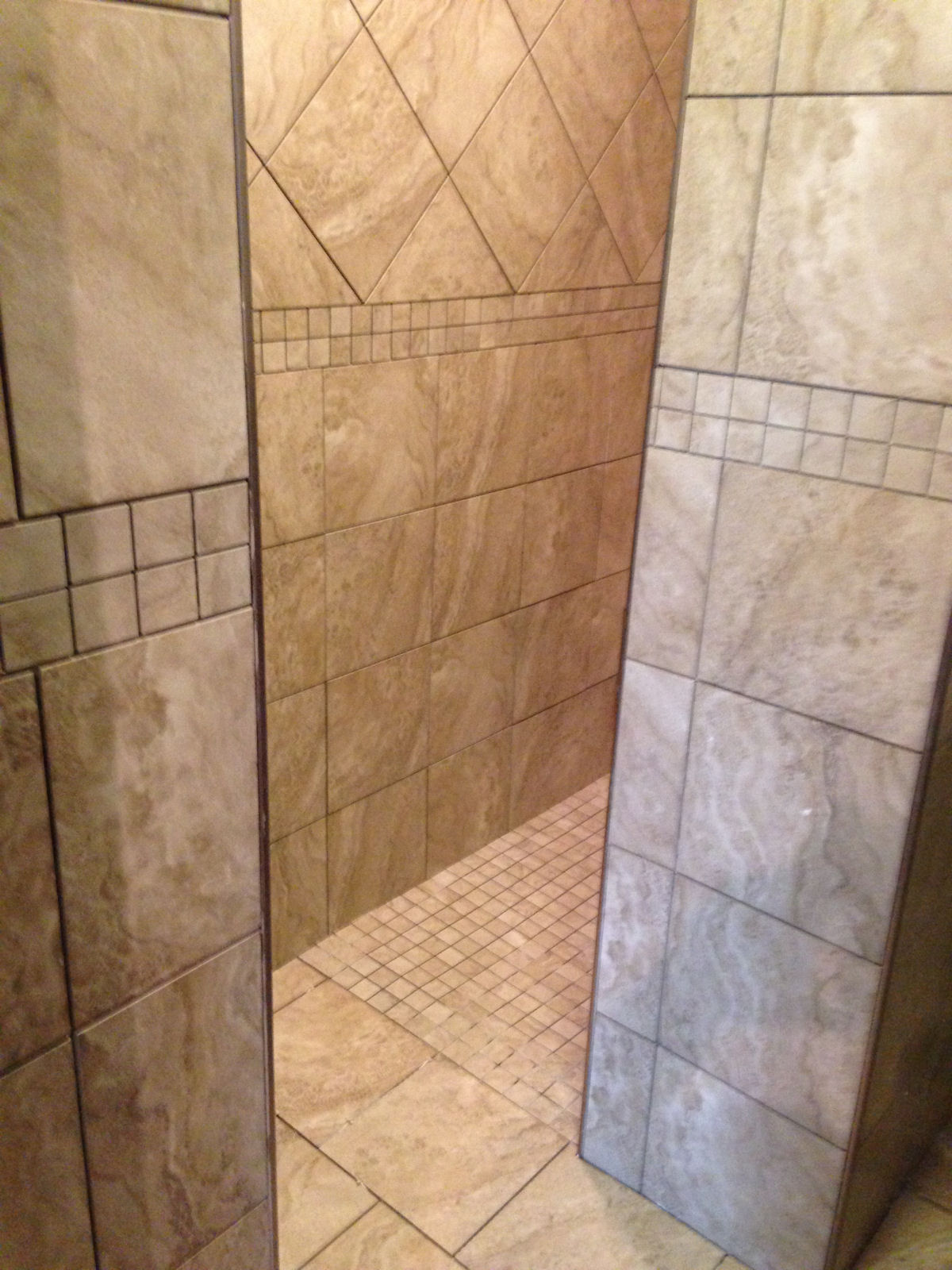 Walk-in Tiled Shower