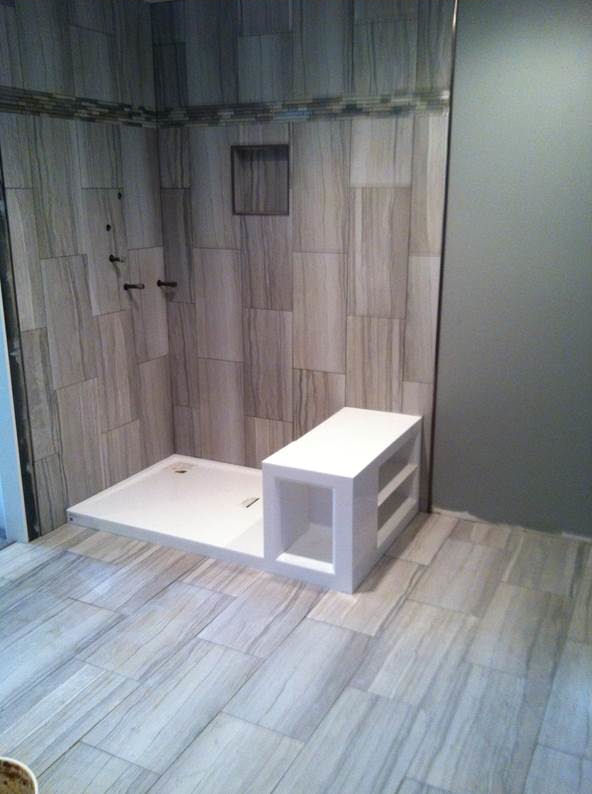 Bathroom Flooring and Shower Tiled